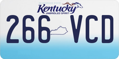 KY license plate 266VCD