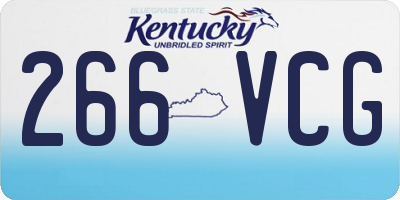 KY license plate 266VCG