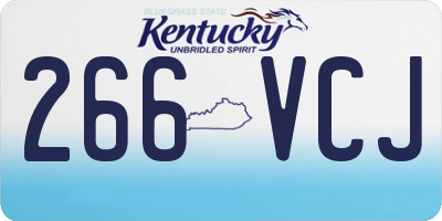 KY license plate 266VCJ