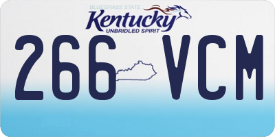 KY license plate 266VCM