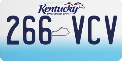KY license plate 266VCV