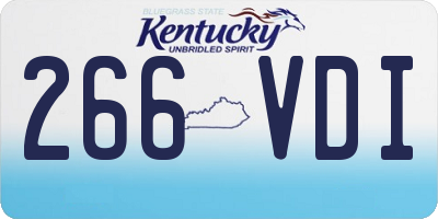 KY license plate 266VDI