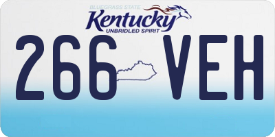 KY license plate 266VEH