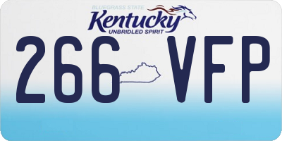 KY license plate 266VFP