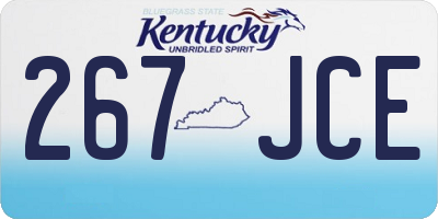 KY license plate 267JCE