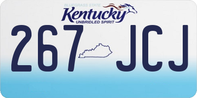 KY license plate 267JCJ