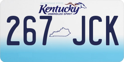 KY license plate 267JCK