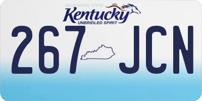 KY license plate 267JCN