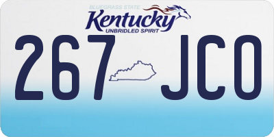 KY license plate 267JCO