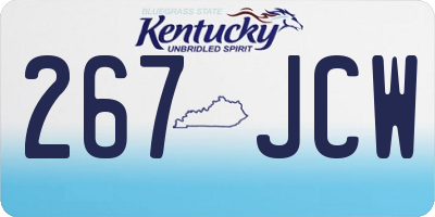 KY license plate 267JCW