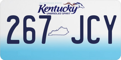 KY license plate 267JCY