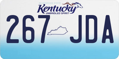 KY license plate 267JDA