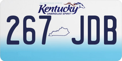 KY license plate 267JDB