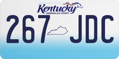 KY license plate 267JDC