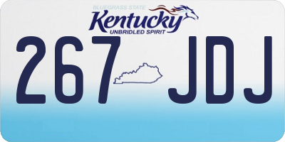 KY license plate 267JDJ