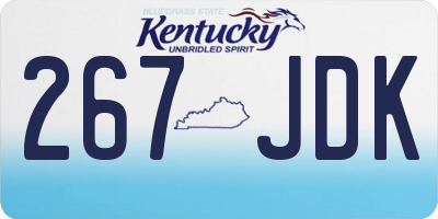 KY license plate 267JDK