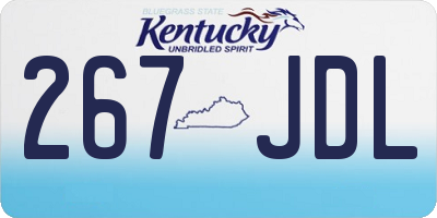 KY license plate 267JDL