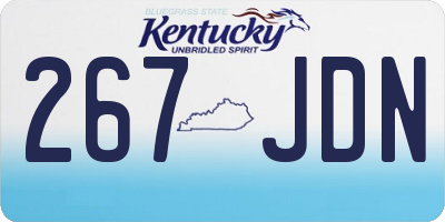 KY license plate 267JDN