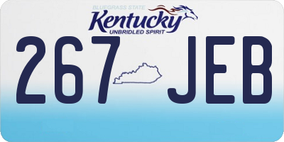 KY license plate 267JEB