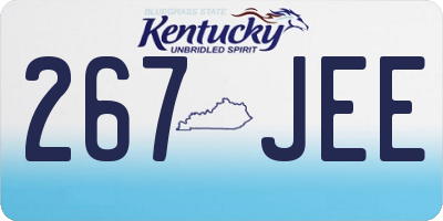 KY license plate 267JEE