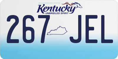 KY license plate 267JEL
