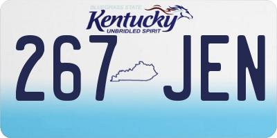 KY license plate 267JEN
