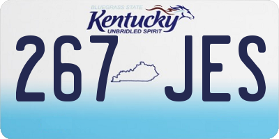 KY license plate 267JES
