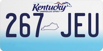 KY license plate 267JEU