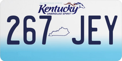 KY license plate 267JEY