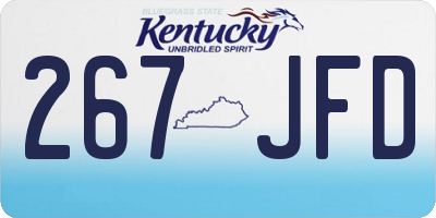 KY license plate 267JFD
