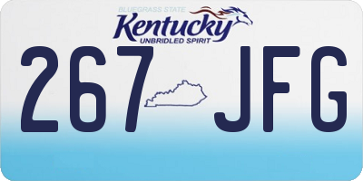 KY license plate 267JFG