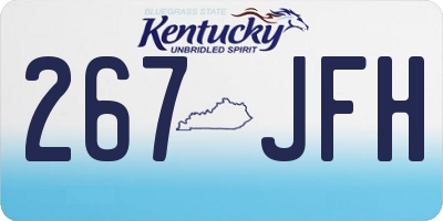 KY license plate 267JFH