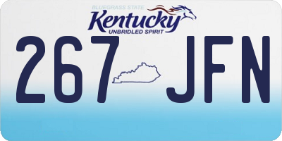 KY license plate 267JFN