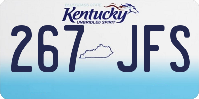 KY license plate 267JFS