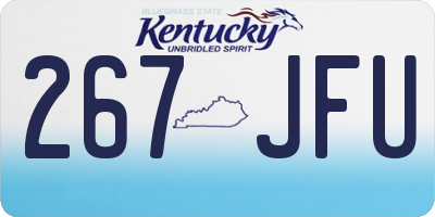 KY license plate 267JFU