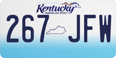 KY license plate 267JFW