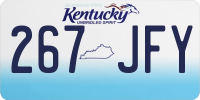 KY license plate 267JFY