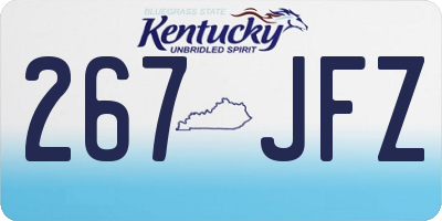 KY license plate 267JFZ