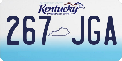 KY license plate 267JGA