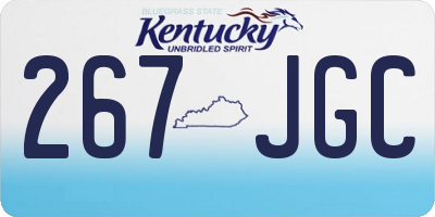 KY license plate 267JGC