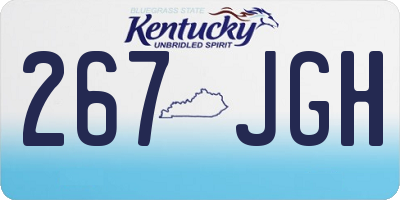 KY license plate 267JGH