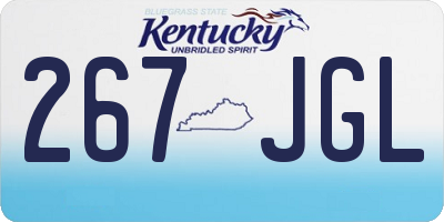 KY license plate 267JGL