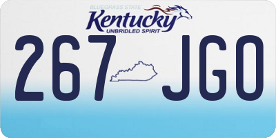KY license plate 267JGO