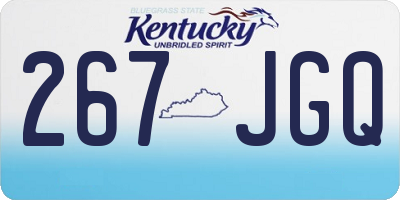 KY license plate 267JGQ