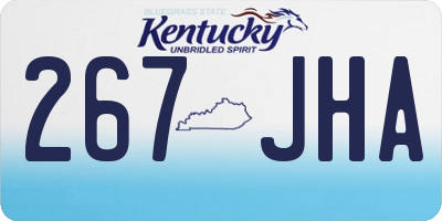 KY license plate 267JHA