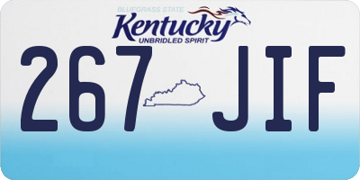 KY license plate 267JIF