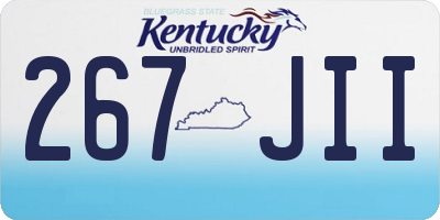 KY license plate 267JII