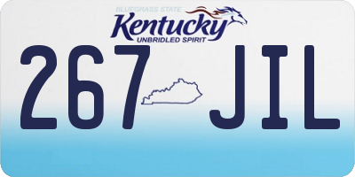 KY license plate 267JIL