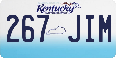 KY license plate 267JIM