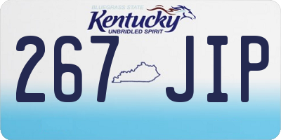 KY license plate 267JIP
